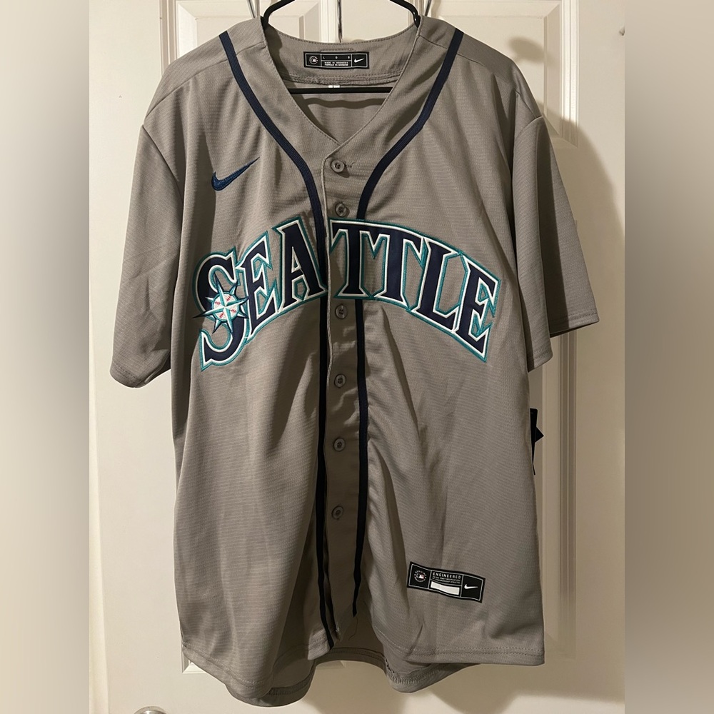 Edgar Martinez Nike Gray Seattle Baseball Jersey-LG